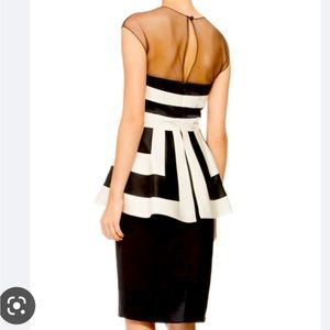 Lela Rose Peplum dress size 8 Bergdorf Goodman